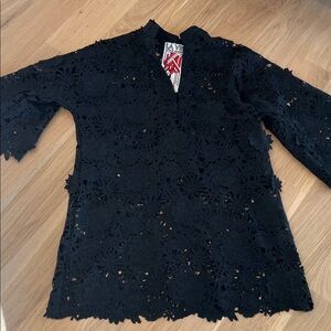 La Vie style house kaftan mini Black Lace